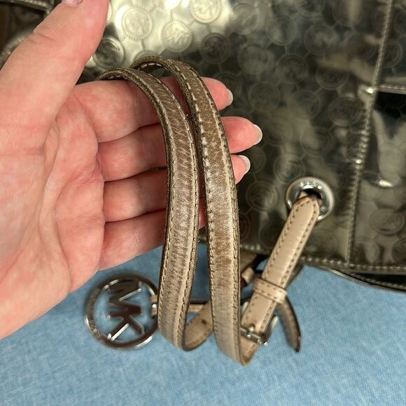 Michael Kors Jet Set East West Mirror Metallic Bronze Color Tote - Picture 12 of 12